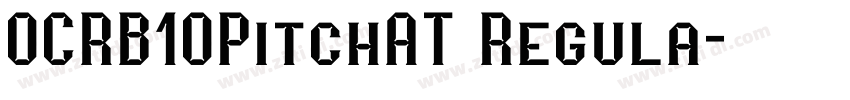 0CRB10PitchAT Regula字体转换